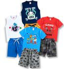 Kit 4 Conjunto Infantil Masculino Roupa de Verão Menino