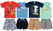 Kit 4 Conjunto Infantil Menino Verão Roupas Juvenil 1 Ao 16