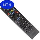 Kit 4 Controle Remoto Tv Sony Smart Tv 3D Netflix Rm-Yd095