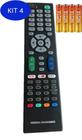 Kit 4 Controle Remoto Universal Toda Smart Tv Netflix