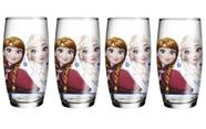 Kit 4 Copo De Vidro Frozen Disney Long Drink 430ml Nadir