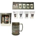 Kit 4 Copos Americano Vidro 190Ml Bar + Caneca Gel 300Ml - Brasfoot