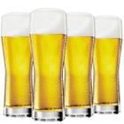 Kit 4 Copos Grandes Para Cerveja E Chopp Vidro 18cm 340ml - Globimport