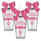 Kit 4 Copos Lembrança Personalizados Doce Mesmo Para Daminha