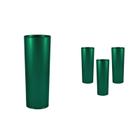 Kit 4 Copos Long Drink Verde 330Ml Plástico Premium