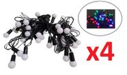 Kit 4 cordão Pisca Pisca c/40 Bolinhas Led Colorido 127v 4 m - Lynx produções