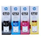 Kit 4 cores refil de tinta original hp gt53 e gt52