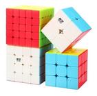 Kit 4 Cubo Magico Profissional Moyu 2x2x2-3x3x3-4x4x4-5x5x5