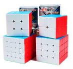 Kit 4 Cubos Mágicos Qiyi Warrior 2X2 3X3 4X4 5X5 - Mega Block Toys