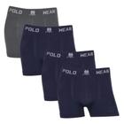 Kit 4 Cuecas Box Masculina  Polo Wear  Microfibra Sem Costura Boxer Masculino Premium