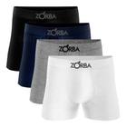 Kit 4 Cuecas Boxer Algodão Zorba Sem Costura Original