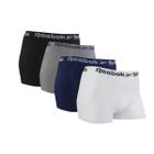 Kit 4 Cuecas Boxer Sem Costura Micro Fibra Confortável Reebok