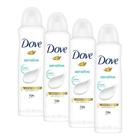 Kit 4 Desodorantes Antitranspirante Dove Sensitive sem Perfume 150ml cada