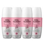 Kit 4 Desodorantes Roll-on Clareador Rosa Selvagem Frutas Vermelhas 85ml