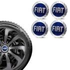 Kit 4 Emblema Fiat Azul para Calota Elitte Aro 13 14 15 - GFM - EMBLEMAS