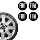 Kit 4 Emblema Fiat Preto para Calota Grid Aro 13 14 15 - GFM - EMBLEMAS