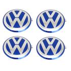 Kit 4 Emblema Logo Adesivo VW 90 mm - RRT