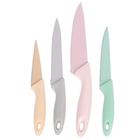 Kit 4 Facas conjunto aço inox facas p/ churrasco conjunto de faca coloridas legumes/frutas/peixe