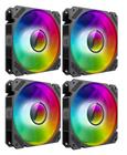 Kit 4 Fan Cooler Argb Fn-12rainbow-c9 Infinity Bk