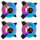 Kit 4 Fan Cooler Gamer Led Rgb 120x120mm