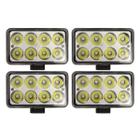 Kit 4 Farol De Milha 24w 8 Leds 12v 24v Carro Jeep Caminhões