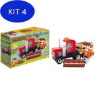 Kit 4 Fazenda Trator De Apoio 93 Peças 04065