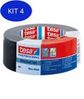 Kit 4 Fita Black Tape Preto 48mm x 50m - Tesa