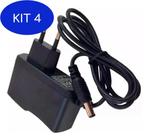 Kit 4 Fonte 5V 1A Bivolt Plug P4 Roteador Modem Cftv Bivolt