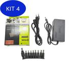 Kit 4 Fonte Carregador Notebook Adaptador 9 Plug Bivolt