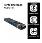 Kit 4 Fonte Slim Chaveada 12v 50a 600W Alumínio Fita Led