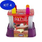 Kit 4 Forma para Picolé Com Recheio Paleta Mexicana 5 Peças