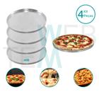 Kit 4 Formas de Pizza nº 32 de Alumínio Sustentável, Cozimento Uniforme, Fácil Limpeza e Durabilidade, Ideal para Uso Caseiro e Profissional - Grupo Soberano