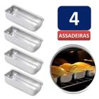 Kit 4 Formas Grandes De Pão Tamanho 3 De 31 cm **Alumínio Premium IF 35**