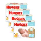 Kit 4 Fralda Huggies Natural Care Tamanho P 36 Fraldas Descartáveis cada