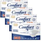 Kit 4 Fraldas Geriátricas Confort Master Regular M 8 Uni