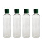 Kit 4 Frascos Viagem Shampoo Creme Sabonete 100ml Com Tampa Fliptop