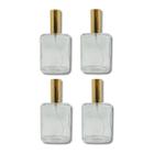 Kit 4 Frascos Vidro Perfume 100ml Válvula Spray Luxo