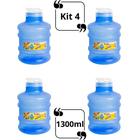 Kit 4 Garrafa de Agua Para Geladeira 1,3L Modelo Galão Com Tampa Clic Galaozinho 1300ml Colorida Livre de BPA Arcaplast