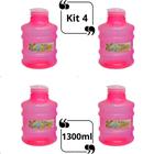 Kit 4 Garrafa de Agua Para Geladeira 1,3L Modelo Galão Com Tampa Clic Galaozinho 1300ml Colorida Livre de BPA Arcaplast - Arca Plast