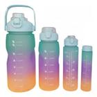 Kit 4 Garrafa Squeeze Verde 3L 1,6L 800ml 300ml TOP1243 - DL Festas