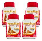 Kit 4 Hemolitan Pet Paracães E Gatos 30 Comprimidos Vetnil