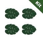Kit 4 Jogo Americano de Feltro Folha - Verde Grama