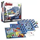 Kit 4 Jogos clássicos de tabuleiro Marvel Avengers Dama, Ludo, Trilha e Sobe e Desce Brinquedo - Copag 32511