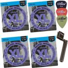 Kit 4 Jogos Cordas D'addario Exl115 B Guitarra + Acessórios