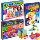 Kit 4 Jogos Lig Lig Emboscada 4 em Linha Artista Mirim Infantil Pedagógicos Didáticos