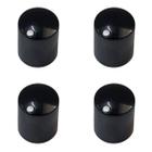 Kit 4 Knob Slim Preto Marcação Ponto Branco Ronsani