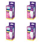 Kit 4 Lâmpada Led Bulbo 11w = 75w 1018lm Bivolt Philips 3000k amarela Cor Da Luz Branco-quente