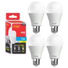 Kit 4 Lâmpada Led Bulbo A60 15W E27 3000K Luz Branca