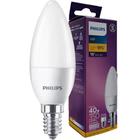 Kit 4 Lampada Vela 3.5w Philips Quente 2700K E14 Adaptador E27