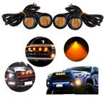 Kit 4 Led Luz Grade Universal Para Camionete 6 Leds Ambar